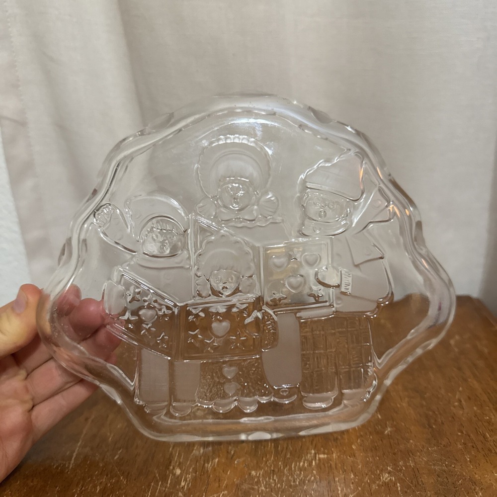 Vintage Mikasa Crystal Christmas Celebration Carolers Sweet Candy Dish‎ 8 1/4" - Picture 4 of 7